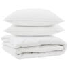 vidaXL Duvet za sve sezone s jastukom 3 kom. Bijela Mikrovlakna