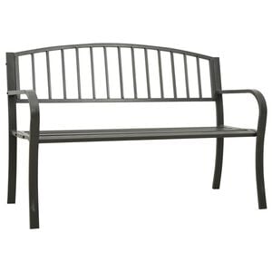 vidaXL Vrtna klupa siva 120 cm čelična
