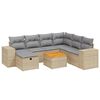 vidaXL 8-dijelni set vrtnih sofa s jastucima bež od poliratana