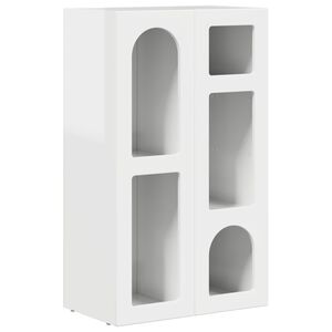 vidaXL Kreveta Visoki sjaj bijela 59 x 35 x 100,5 cm Konstruirano drvo