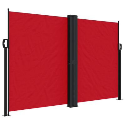 vidaXL Uvlačiva bočna tenda crvena 160 x 1200 cm