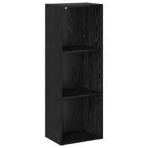 vidaXL Polica 3 razina 40 x 30 x 114 cm Konstruirano drvo Crni hrast