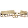 vidaXL Set vanjskih sofa 8 kom. Bijela i bež