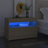 vidaXL Noćni ormarić LED boja hrasta sonome 60 x 35 x 40 cm drveni