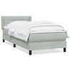 vidaXL Box Spring krevet s madracem svijetlo sivi 100x220 cm bar&scaron;un