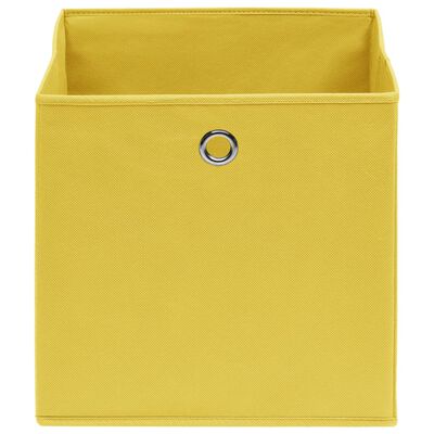 vidaXL Kutije za pohranu 10 kom žute 32 x 32 x 32 cm od tkanine