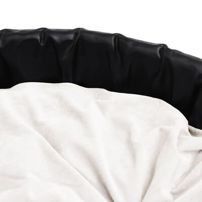 vidaXL Krevet za pse crni i bež 99 x 89 x 21 cm pliš i umjetna koža