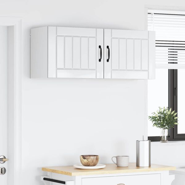 vidaXL Kuhinjski ormarić 2 pcs Visoki sjaj bijela 50 x 31 x 40 cm