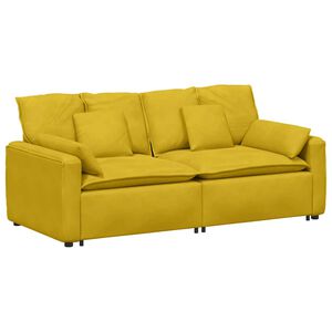 vidaXL Modularna sofa s jastucima žuta