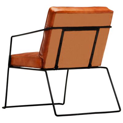 vidaXL Fotelja od prave kože svjetlosmeđa
