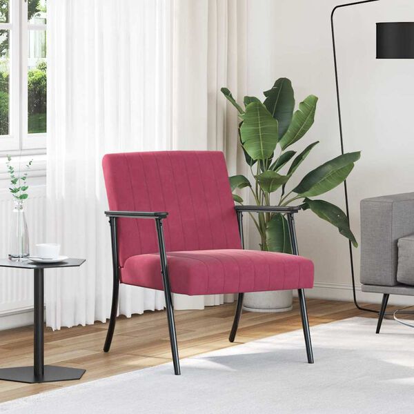 vidaXL fotelja Vinska crvena 59 x 75 x 78 cm Bar&scaron;un