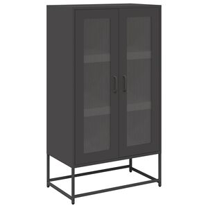 vidaXL Visoka ploča crna 68x39x123 cm čelik