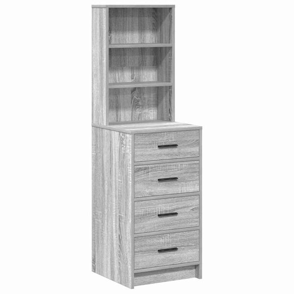 vidaXL Highboard Sivi hrast sonoma 40 x 41 x 135 cm Konstruirano drvo
