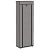 vidaXL Ormarić za cipele s pokrovom od tkanine 57 x 29 x 162 cm sivi