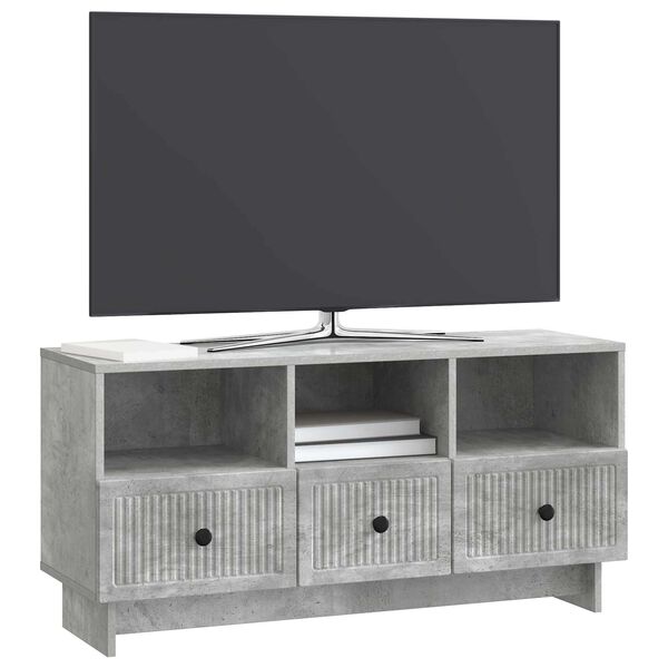 vidaXL TV ormar Betonska siva 102 x 34,5 x 50 cm Konstruirano drvo