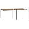 vidaXL Sjenica s pomičnim krovom 600 x 300 x 233 cm smeđe-siva