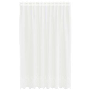 vidaXL Čipkasta zavjesa sa zavjesama Bijelo 140 x 150 cm Poliester