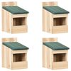 vidaXL Kućice za ptice 4 kom 12 x 16 x 20 cm od jelovine