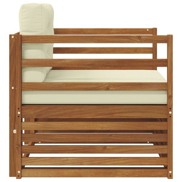 vidaXL Set vanjskih sofa Čvrsto drvo akacije i poliester Prirodna