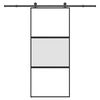 vidaXL Klizna vrata s priborom 90 x 205 cm kaljeno staklo i aluminij