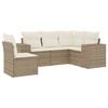 vidaXL 5-dijelni vrtni set sofa s jastucima bež od poliratana