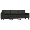 vidaXL 4-dijelni set sofa s jastucima crni od tkanine