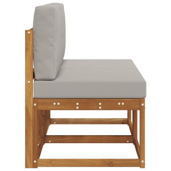 vidaXL 2 Komad Srednja sofa za van Čvrsto drvo akacije Prirodna