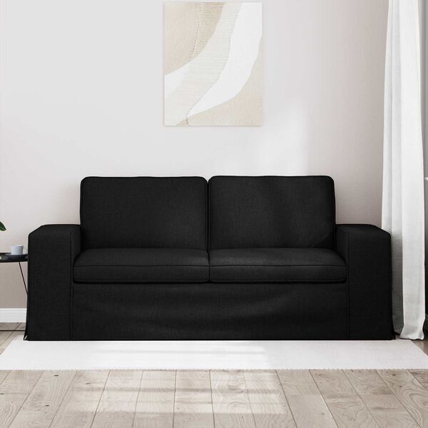 vidaXL Sofa 140cm Crna Metal