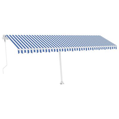 vidaXL Samostojeća automatska tenda 600 x 300 cm plavo-bijela