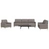 vidaXL 4-dijelni set sofa s tabureom smeđesivi od tkanine