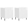 vidaXL Noćni ormar 2 pcs Bijela visokog sjaja 43 x 34,5 x 52 cm