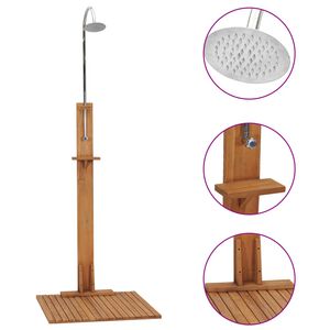 vidaXL Vrtni tu&scaron; 75 x 75 x 210 cm od masivne tikovine