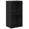 vidaXL Polica 2 razina 40 x 30 x 77 cm Konstruirano drvo Crni hrast