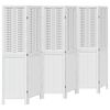 vidaXL Sobna pregrada s 6 panela bijela od masivnog drva paulovnije