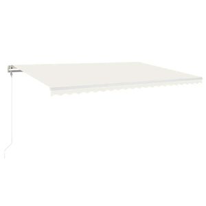 vidaXL Automatska tenda sa senzorom za vjetar LED 500 x 300 cm krem