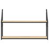 vidaXL Zidne police 2 razine boja hrasta 80x21x51 cm konstruirano drvo