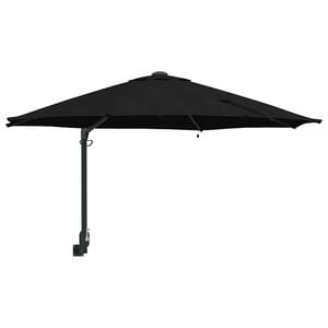 vidaXL Vrtni suncobran Crna 248 x 248 x 148 cm Poliester i čelik