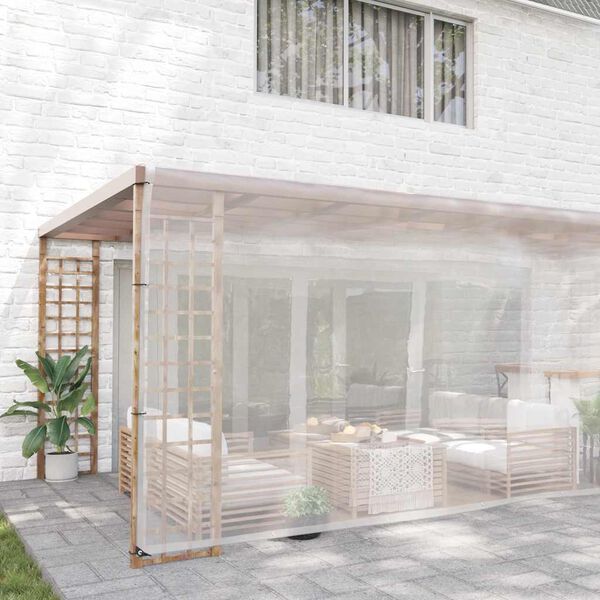 vidaXL Prozirna cerada s u&scaron;icama 6x8 m polietilen