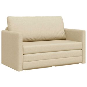 vidaXL Krevet na razvlačenje Krema 124 x 71 x 78 cm tkanina