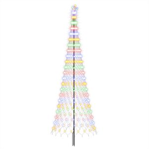 vidaXL LED božićno drvce 400 cm 450 LED lampica Vi&scaron;ebojno Željezo Crna
