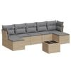 vidaXL 8-dijelni set vrtnih sofa od poliratana s jastucima bež