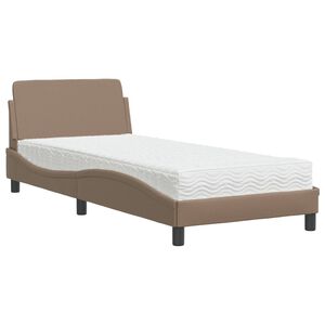 vidaXL Krevet s madracem Dover cappuccino boje 80 x 200 cm od umjetne kože