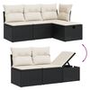 vidaXL 11-dijelni set vrtnih sofa od poliratana s jastucima crni