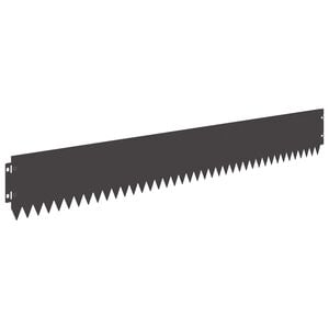 vidaXL Ograda oko Travnjaka 10 pcs 103 x 15 cm Čelik Crna