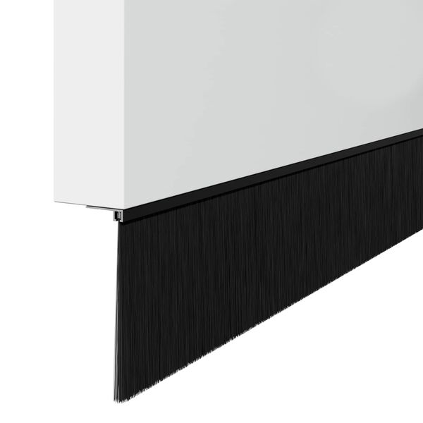 vidaXL Držač četke za vrata 6 pcs Crna 100 cm Aluminijski legura