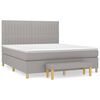 vidaXL Krevet box spring s madracem svjetlosiva 160x200 cm tkanina