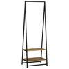 vidaXL Stalak za odjeću Crna 60 x 45 x 180 cm Čvrsto drvo akacije