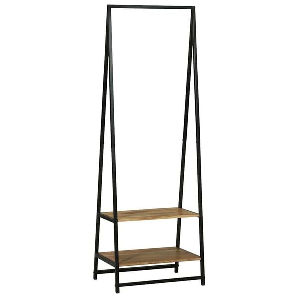 vidaXL Stalak za odjeću Crna 60 x 45 x 180 cm Čvrsto drvo akacije