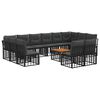 vidaXL Set vanjskih sofa 13 kom. Crna i tamno siva Poliester
