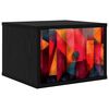 vidaXL Wall-mounted noćni ormarić HEESCH Crni hrast 36 x 33 x 25 cm